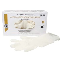 HS Maxima latex handschoenen poedervrij L (100)