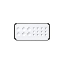 SlimPad Micro glasmengplaat B&W voor composiet, zwart