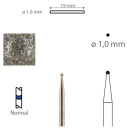 Diamant Tiger 801 314 FG Ø 1 mm (5)