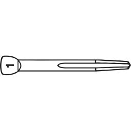 Wortelstift met platte kop T