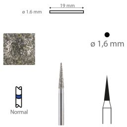 Diamant 858 314 FG Ø 1,6 mm (5)
