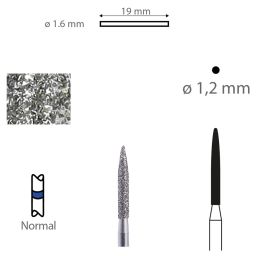 Diamant 863 314 (FG 274) Ø 1,2 mm (5)