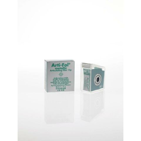 Arti-Fol metallic articulatiefolie 22 mm x 20 m groen enkelzijdig 12 µm rol